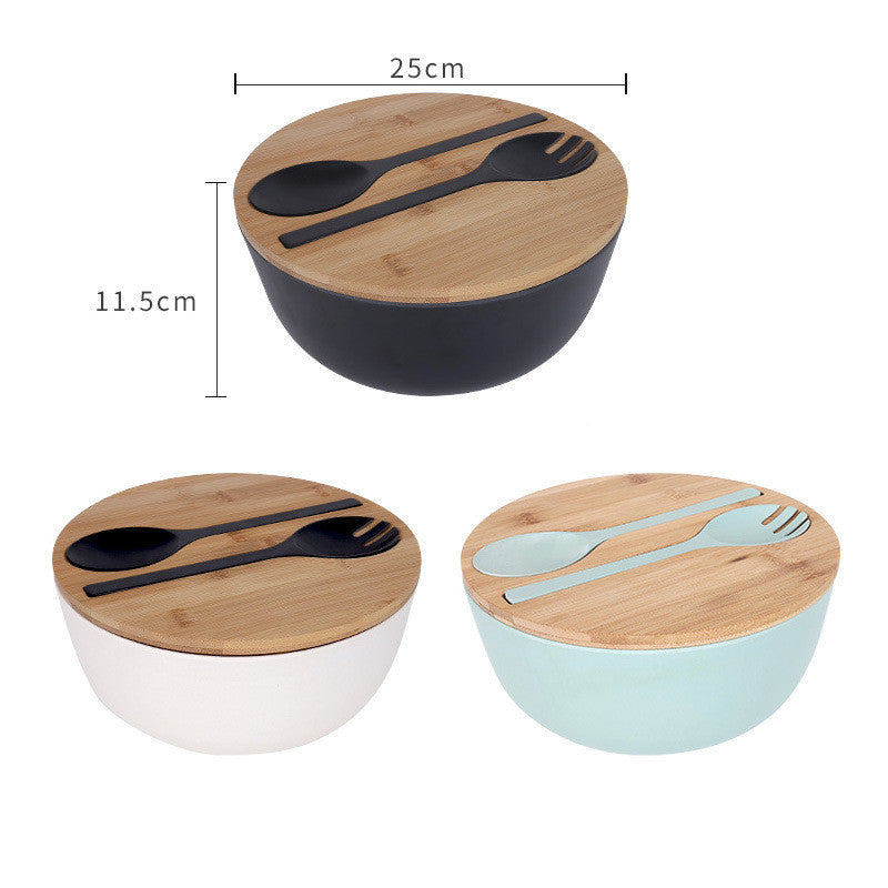 Bamboo fiber biodegradable salad bowl